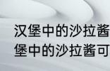 汉堡中的沙拉酱可以用炼乳代替吗 汉堡中的沙拉酱可不可以用炼乳代替