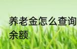 养老金怎么查询余额 养老金如何查询余额