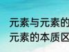 元素与元素的本质区别是什么 元素与元素的本质区别