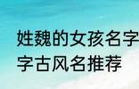 姓魏的女孩名字古风名 姓魏的女孩名字古风名推荐